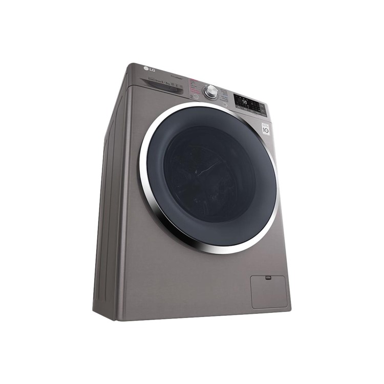LG F4J8FH2S 9kg Wash 6kg Dry Eco Hybrid Freestanding Washer Dryer With TrueSteam And SmartThinQ - Shiny Steel