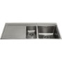 Refurbished CDA KVF22LSS Designer One And A Half Bowl Sink Flush Fit - Left Hand Drainer