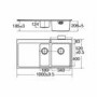 Refurbished CDA KVF22LSS Designer One And A Half Bowl Sink Flush Fit - Left Hand Drainer