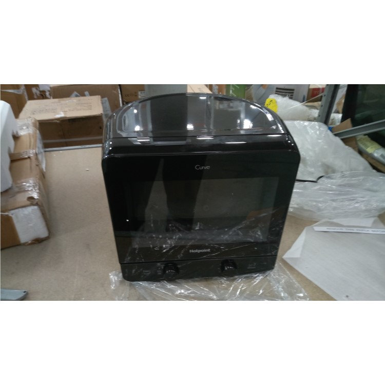 GRADE A2 - Hotpoint MWH1311B 13L 700W Freestanding Curve Microwave Oven Black