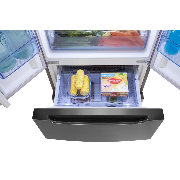 GRADE A3 - Hisense RF528N4AC1 American Side-by-side Fridge Freezer Stainless Steel Look
