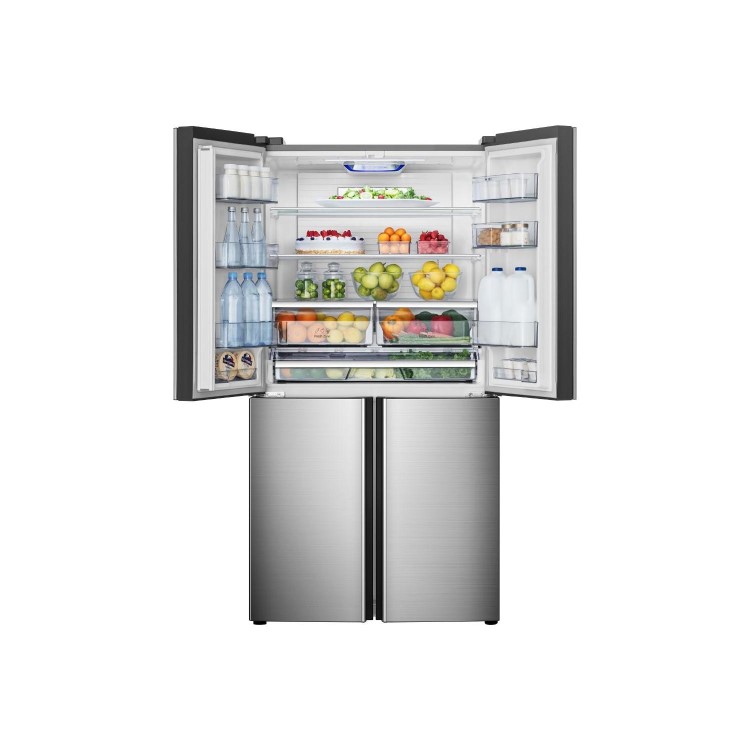 GRADE A2 - Hisense RQ689N4AC1 556 Litre American Style Fridge Freezer Frost Free 4 Door 91cm Wide - Silver