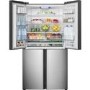 GRADE A2 - Hisense RQ689N4AC1 556 Litre American Style Fridge Freezer Frost Free 4 Door 91cm Wide - Silver