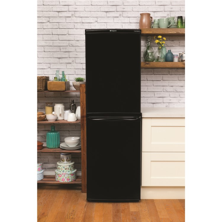 Hotpoint RFAA52K Ice Diamond Freestanding Fridge Freezer Shiny Black