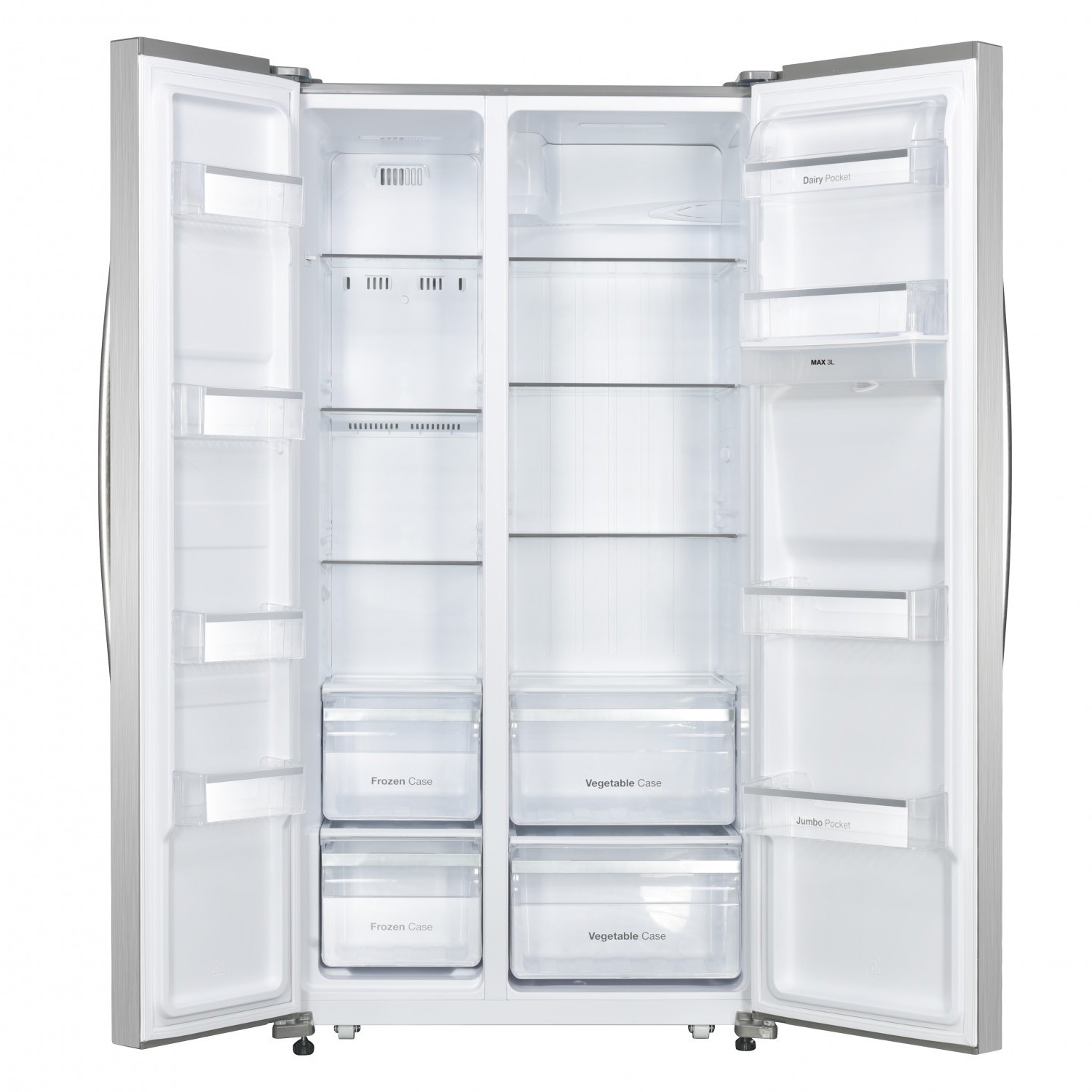 Daewoo FRAH52WD3B American Fridge Freezer With Water Dispenser Black