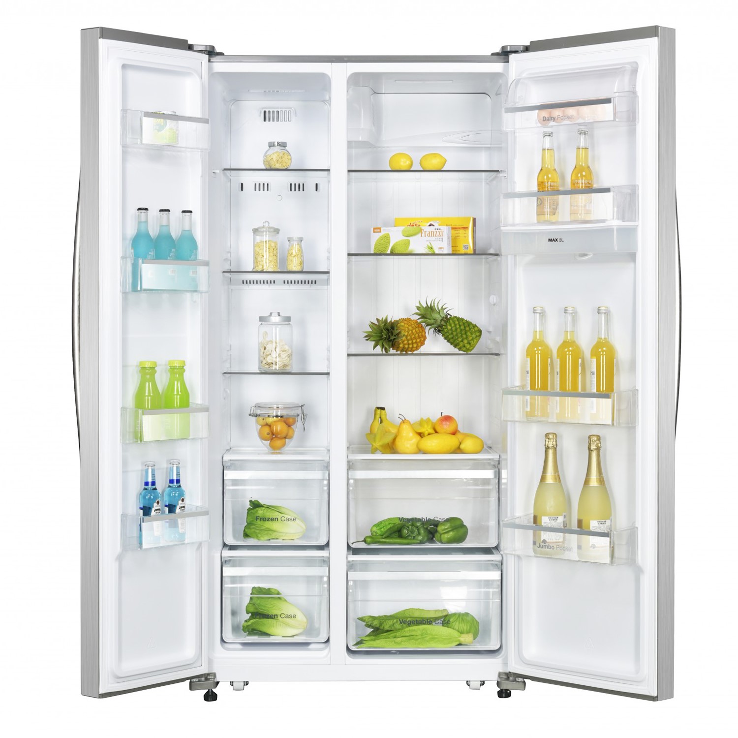 Daewoo FRAH52WD3B American Fridge Freezer With Water Dispenser Black