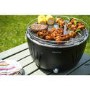 GRADE A1 - Portable Smokeless Charcoal BBQ Lotus Style Grill with Fan - Includes  Zipper Carry Bag and Pizza Pan