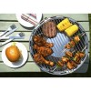 GRADE A1 - Portable Smokeless Charcoal BBQ Lotus Style Grill with Fan - Includes  Zipper Carry Bag and Pizza Pan