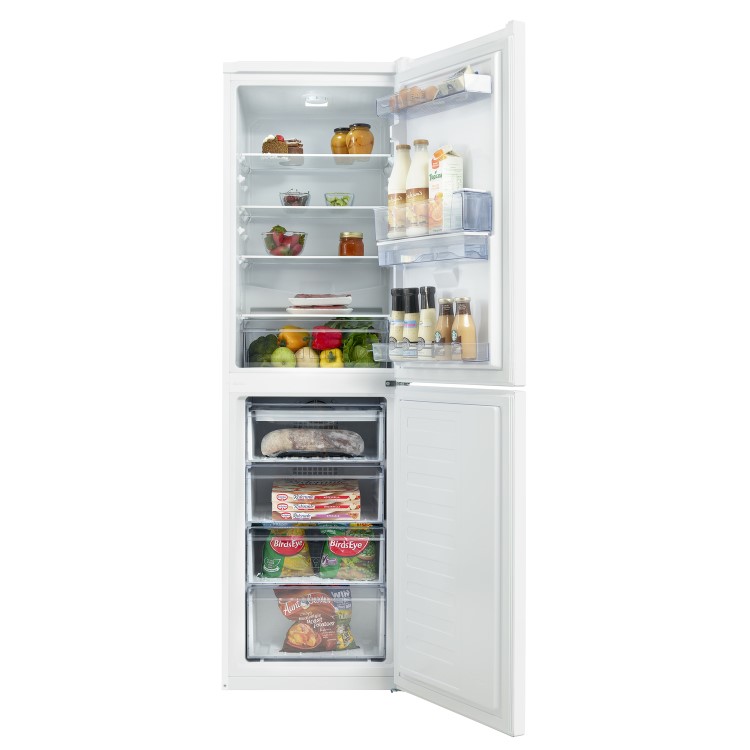 GRADE A2 - Beko CFG1582DW 166L Frost Free 50/50 Freestanding Fridge Freezer With Water Dispenser White