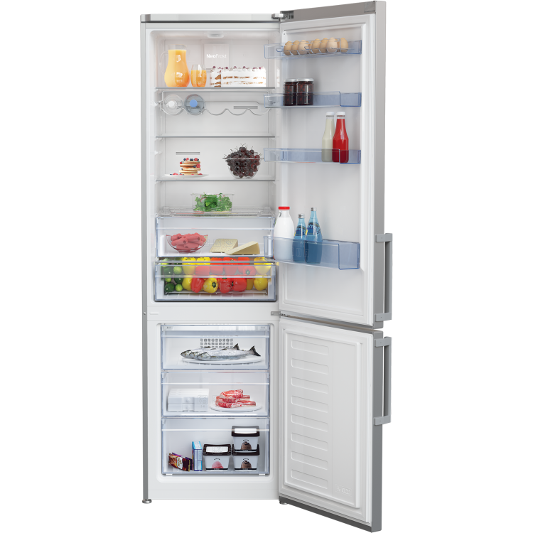 GRADE A2 - Beko CNP1601ES Frost Free 70-30 Freestanding Fridge Freezer - Silver