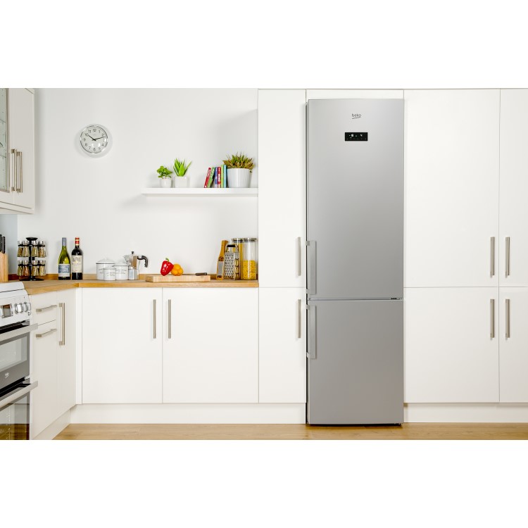 GRADE A2 - Beko CNP1601ES Frost Free 70-30 Freestanding Fridge Freezer - Silver