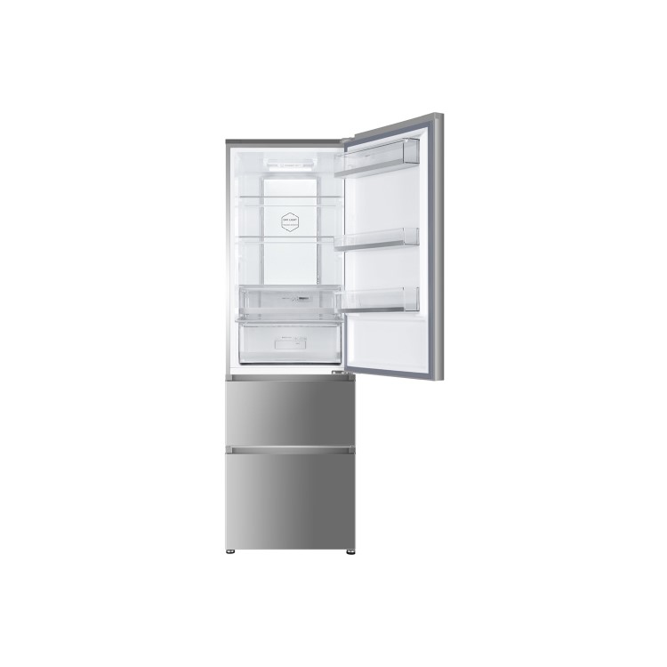 Haier A3FE635CGJE Frost Free Freestanding Fridge Freezer - Stainless Steel