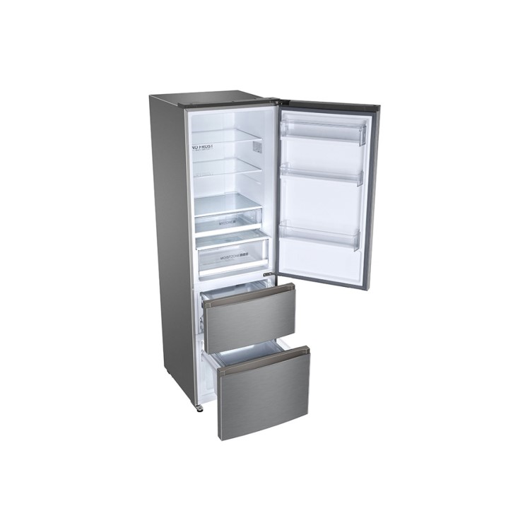 Haier A3FE635CGJE Frost Free Freestanding Fridge Freezer - Stainless Steel