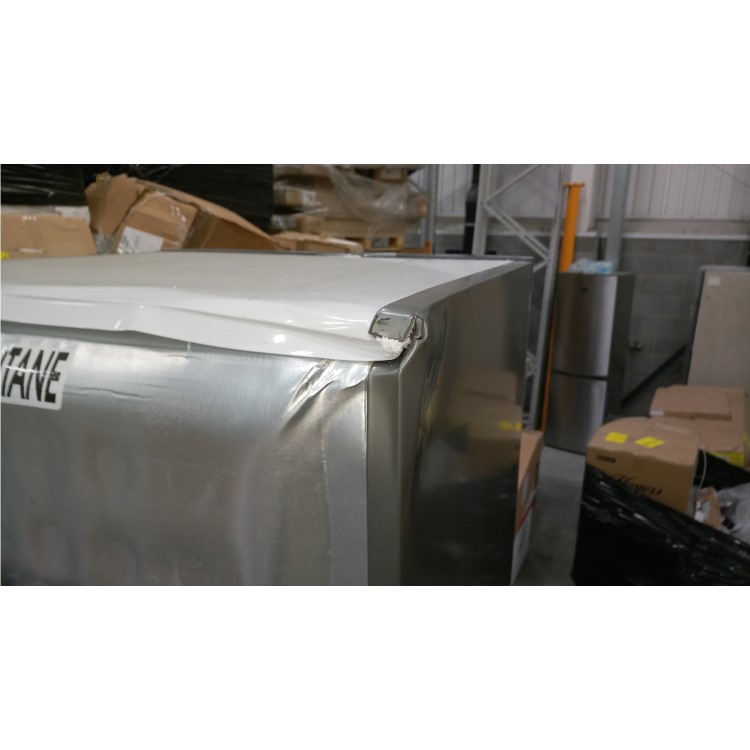 GRADE A3 - Hotpoint FFU3DX Frost Free Freestanding Fridge Freezer With French-style Doors - Stainless Steel