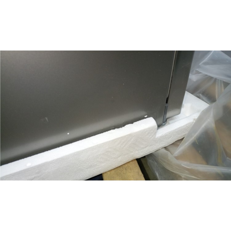 GRADE A3 - Hotpoint FFU3DX Frost Free Freestanding Fridge Freezer With French-style Doors - Stainless Steel