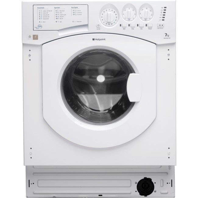 GRADE A3 - Hotpoint BHWM129 7kg 1200rpm Integrated Washing Machine