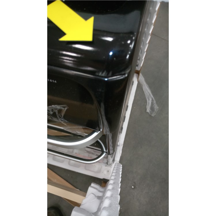 GRADE A2 - Hotpoint HUI614K Ultima 60cm Double Oven Electric Cooker With Induction Hob Black