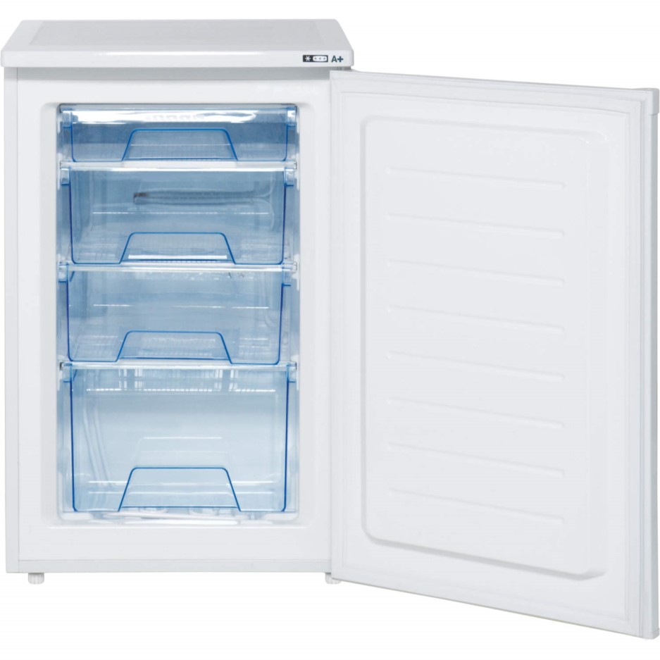 LEC U5511 55cm Wide Freestanding Upright Under Counter Freezer White