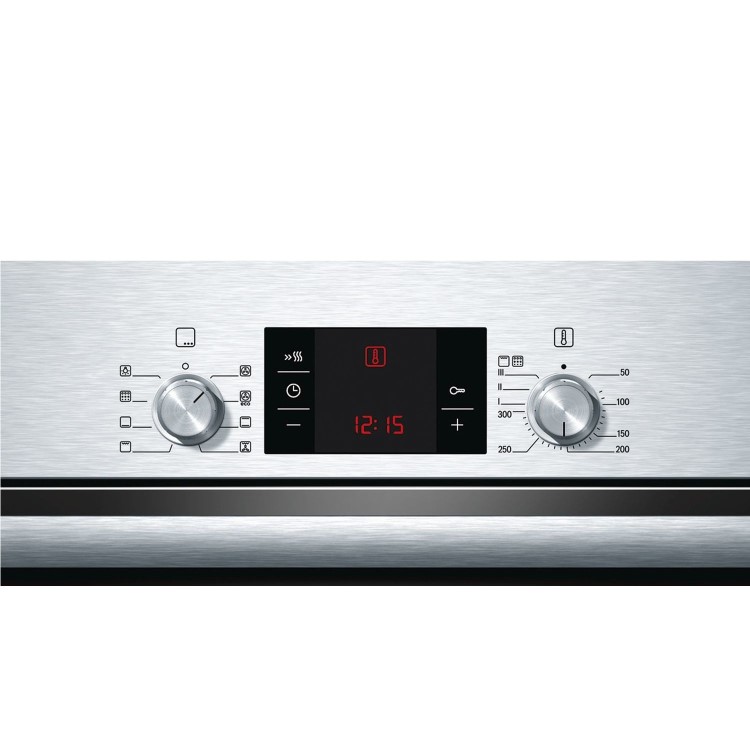 Bosch HBA63R252B Serie 6 Built-in Single Electric Oven With Pyrolytic Cleaning - Stainless Steel