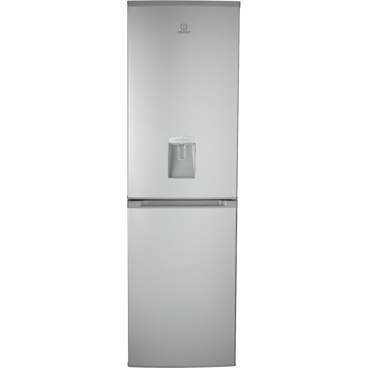 Indesit CTAA55NFSWD Freestanding Frost Free Fridge Freezer With Non-plumbed Water Dispenser - Silver