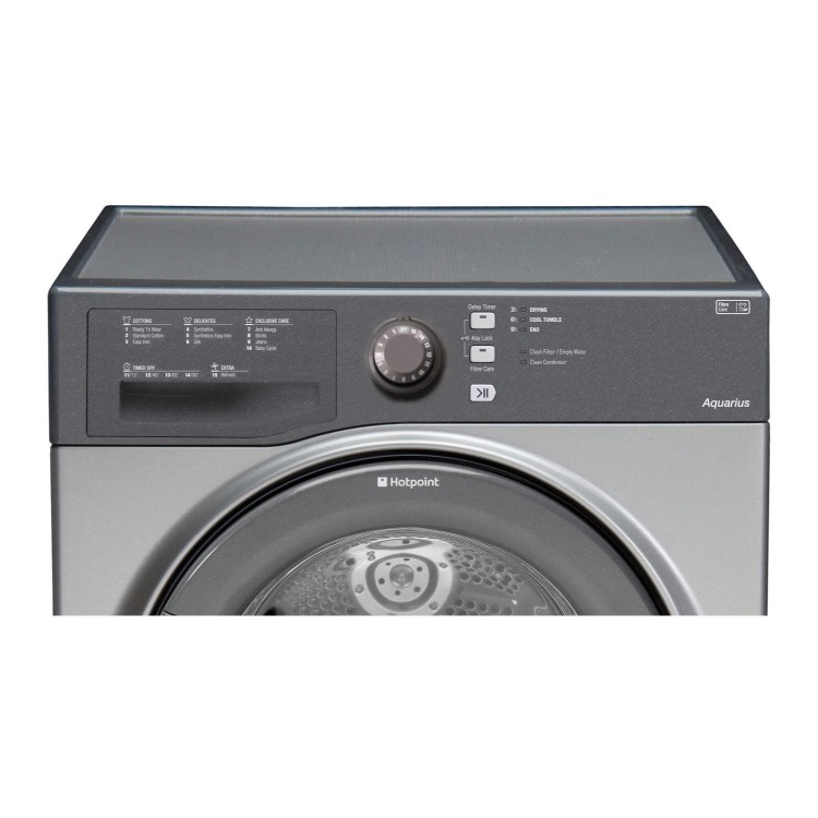 GRADE A1 - Hotpoint TCFS73BGG 7kg Freestanding Condenser Tumble Dryer - Graphite