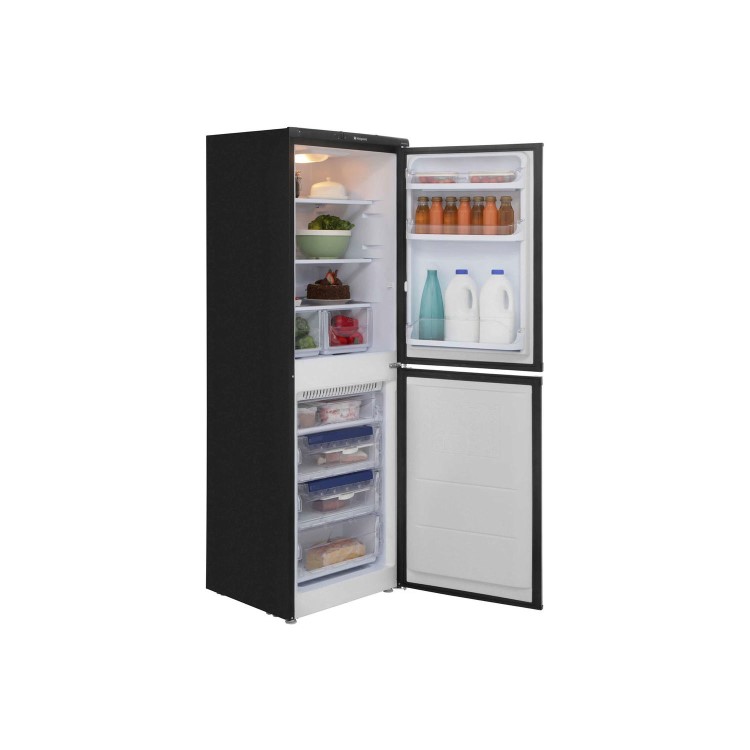 GRADE A2 - Hotpoint HBNF5517B Aquarius 225L Freestanding Fridge Freezer - Black