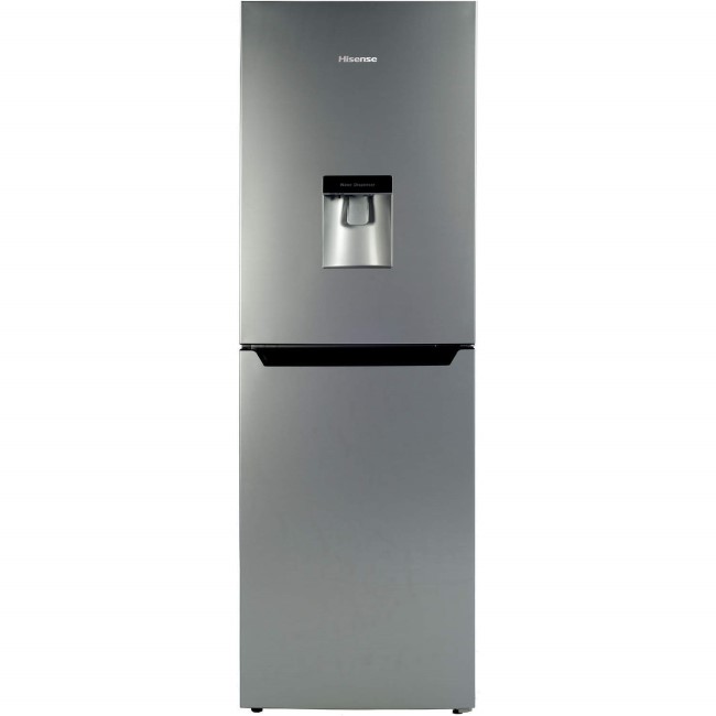 Hisense RB320D4WG1 Freestanding Fridge Freezer With Water Dispenser Silver