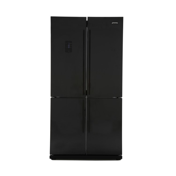 Smeg FQ60NPE Four Door Frost Free American Fridge Freezer - Black