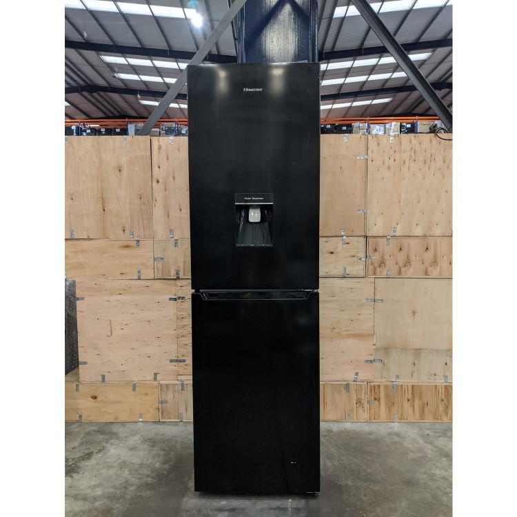 GRADE A3 - Hisense RB335N4WB1 Frost Free Freestanding Fridge Freezer With Water Dispenser Black