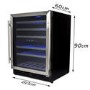 GRADE A3 - electriQ 60cm Wide 51 Bottle Dual Zone Wine Cooler - Stainless Steel/Black