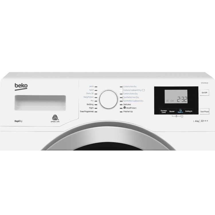 GRADE A2 - Beko DPH8756W 8kg  Freestanding Heat Pump Tumble Dryer - White