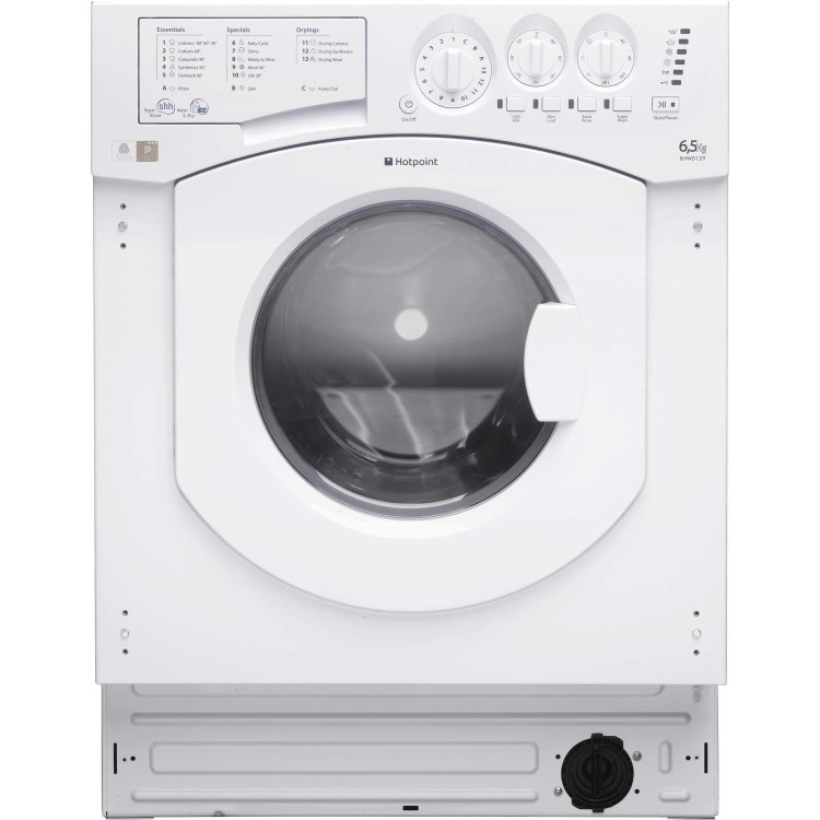 GRADE A3 - Hotpoint BHWD1291 6.5kg Wash 5kg Dry 1200rpm Integrated Washer Dryer