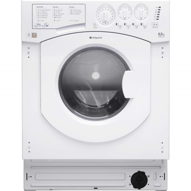 GRADE A1 - Hotpoint BHWD1291 6.5kg Wash 5kg Dry 1200rpm Integrated Washer Dryer