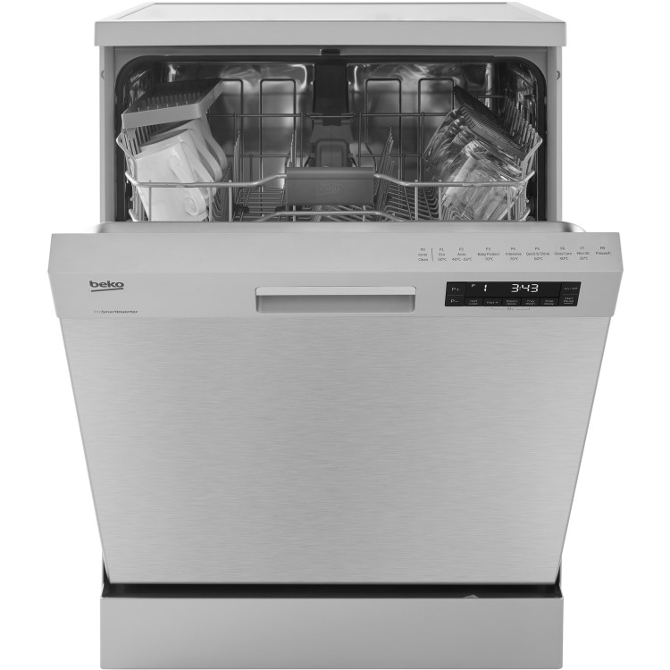 Beko DFN28J21X AquaIntense 14 Place Freestanding Dishwasher With ProSmart Inverter Motor - Stainless Steel
