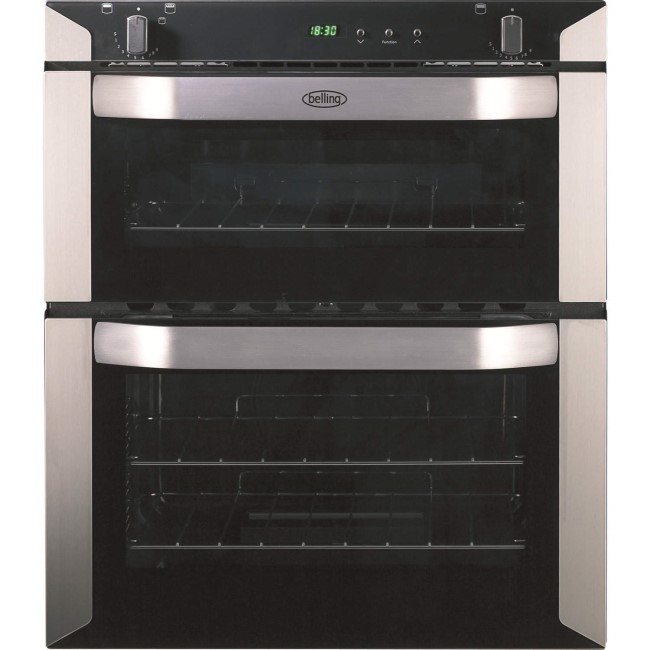 GRADE A1 - Belling BI70GSTA Built Under Gas Double Oven in Stainless steel