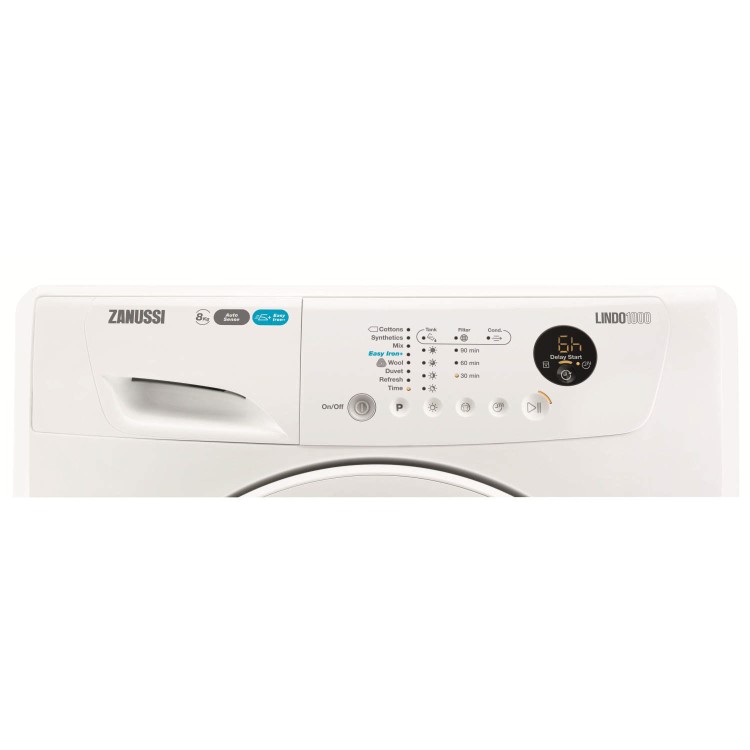 GRADE A2 - Zanussi ZDH8333PZ LINDO1000 8kg Freestanding Heat Pump Condenser Tumble Dryer White