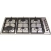 GRADE A2 - CDA HG9320SS 90cm Six Burner Gas Hob With Cast Iron Pan Stands Stainless Steel