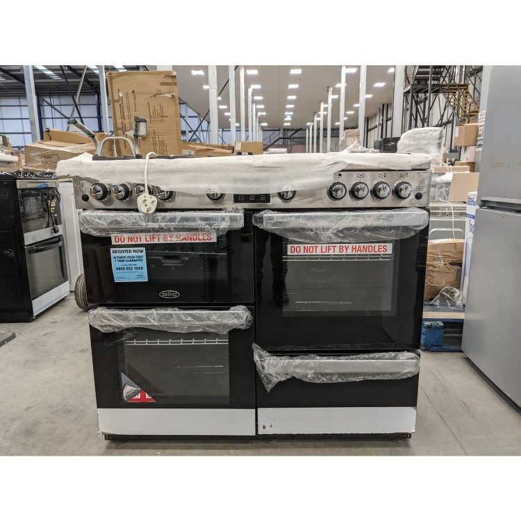 GRADE A3 - Belling Cookcentre 100G 100cm Gas Range Cooker - Stainless Steel