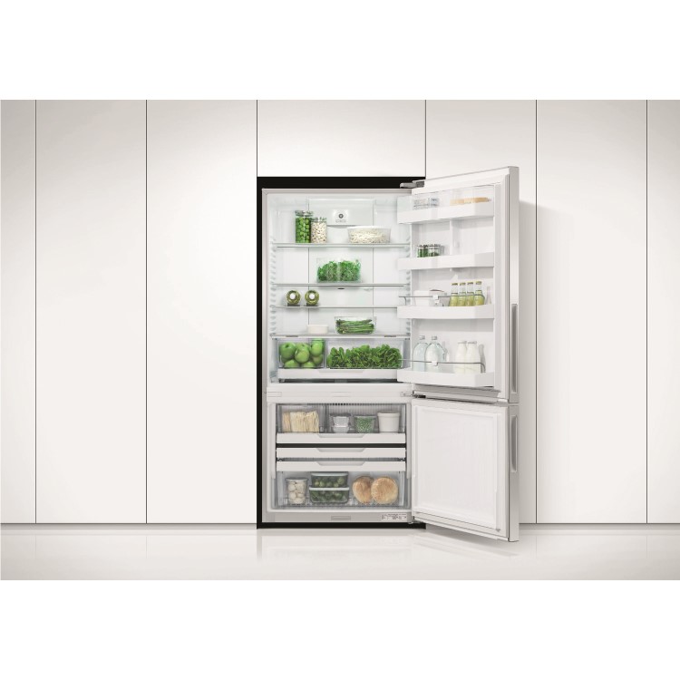 Fisher & Paykel RF522BRPX6 25231 - 79cm Wide Right Hand Hinge Handleless Freestanding Fridge Freezer Stainless Steel