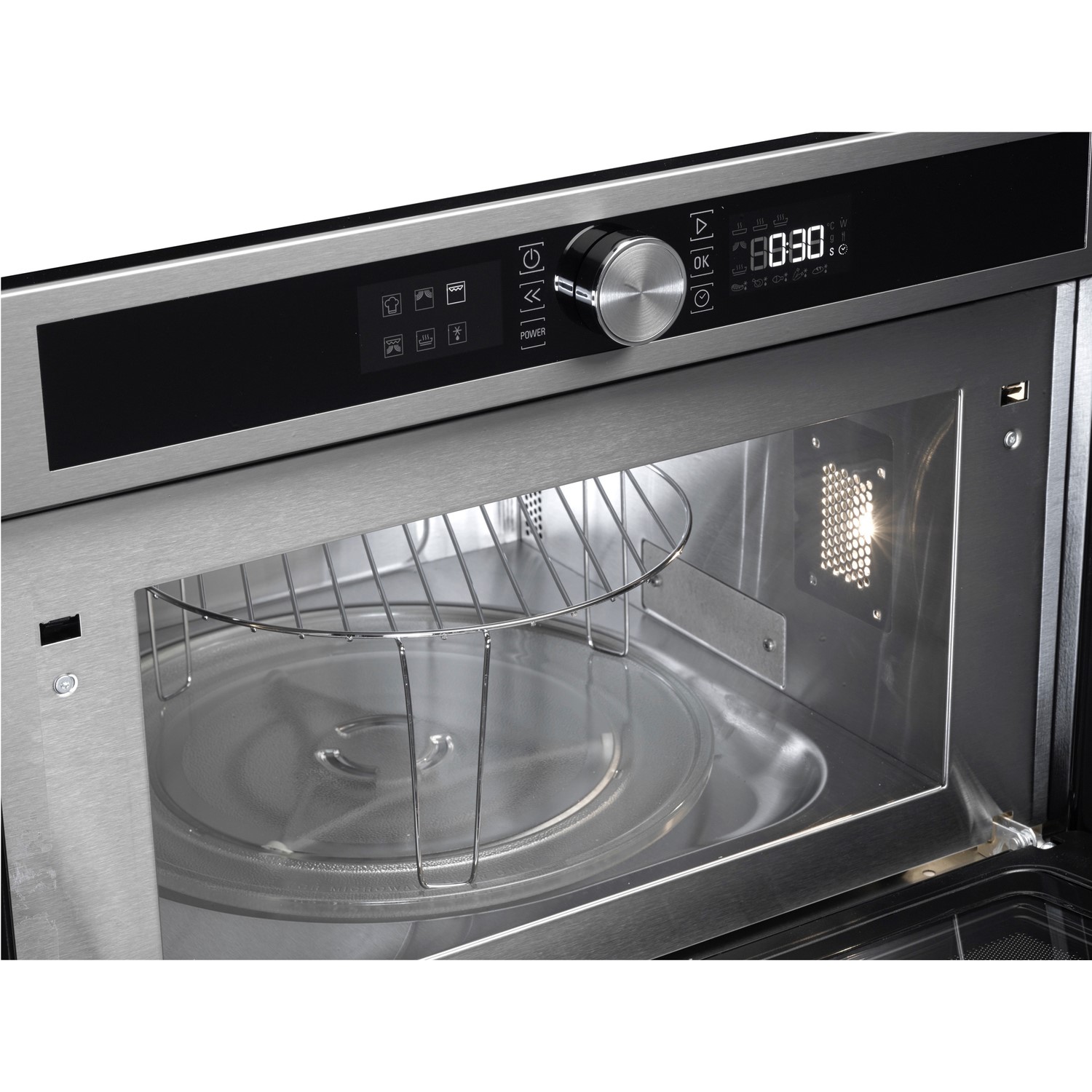 Hotpoint 31L 1000W Builtin Microwave Oven with Grill Stainless Steel