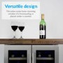 GRADE A2 - electriQ 36 Bottle Freestanding Under Counter Wine Cooler Dual Zone 60cm Wide 82cm Tall - Stainless Steel