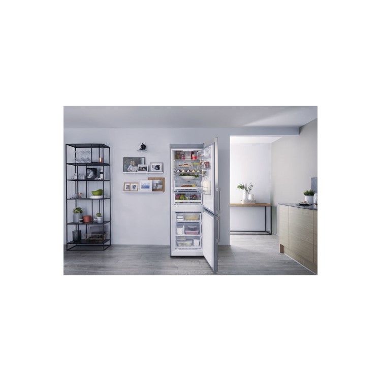 Hotpoint SMP9D2ZXH 346 Litre Freestanding Fridge Freezer 60/40 Split Frost Free 55cm Wide - Silver