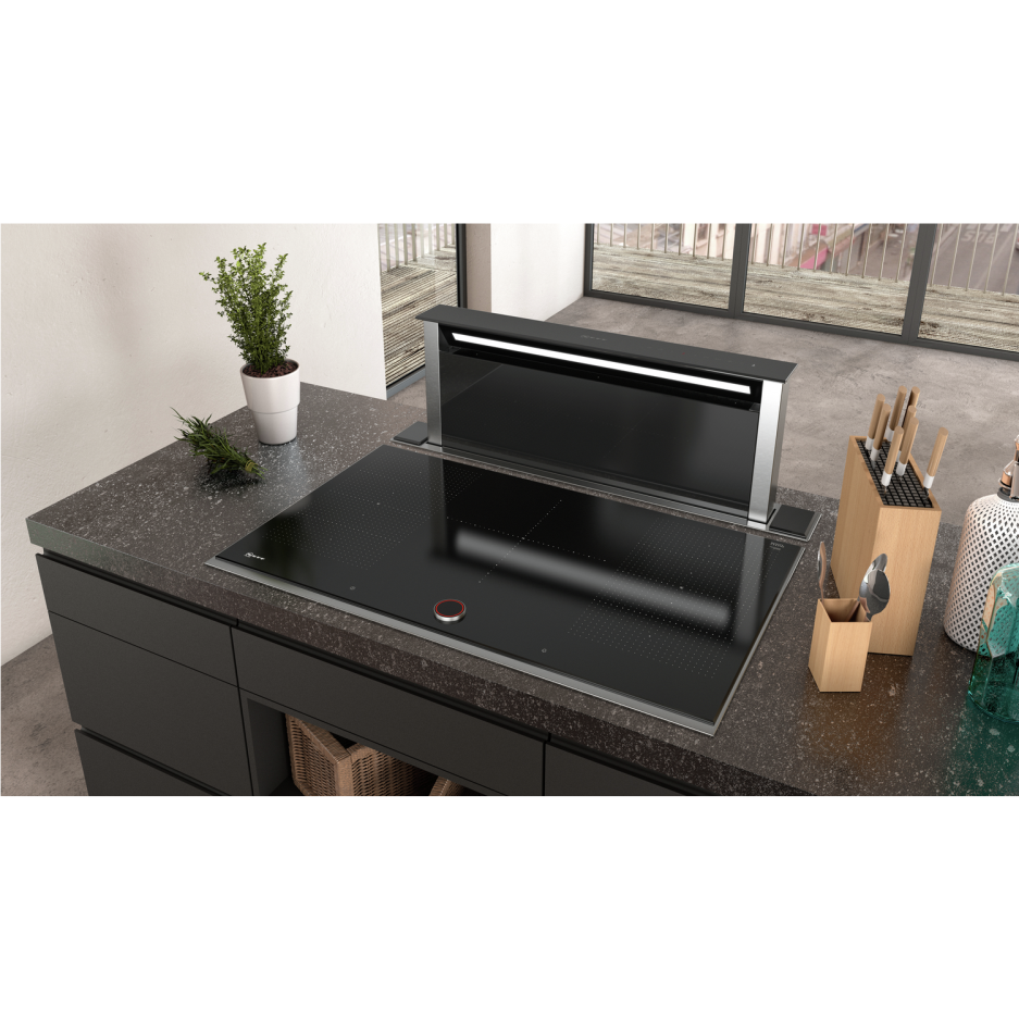 Neff 90cm Touch Control Downdraft Extractor Black Glass D95DAP8N0B