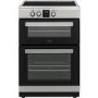 GRADE A3 - Belling FSI608MFTc 60cm Double Oven Electric Cooker With Induction Hob - Stainless Steel