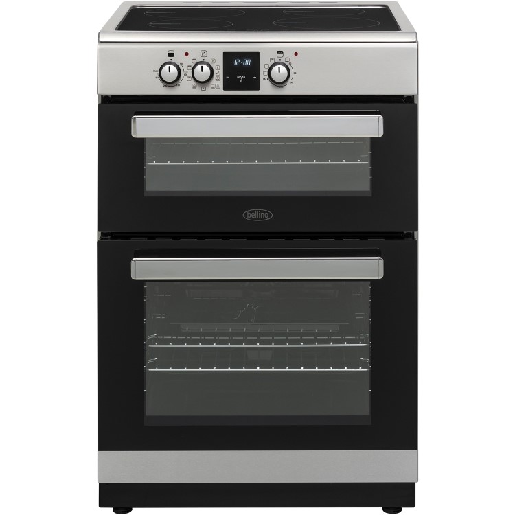 GRADE A3 - Belling FSI608MFTc 60cm Double Oven Electric Cooker With Induction Hob - Stainless Steel