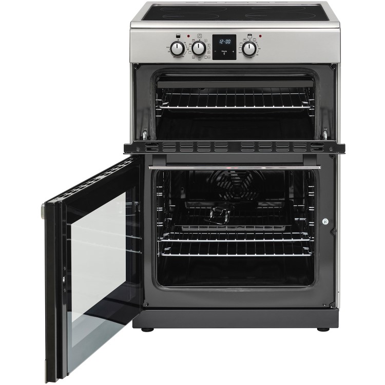 GRADE A3 - Belling FSI608MFTc 60cm Double Oven Electric Cooker With Induction Hob - Stainless Steel