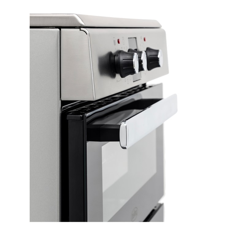 GRADE A3 - Belling FSI608MFTc 60cm Double Oven Electric Cooker With Induction Hob - Stainless Steel