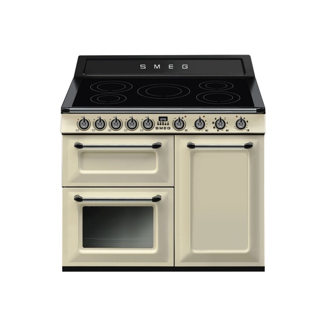 GRADE A3 - Smeg TR103IP 100cm Victoria Gloss Cream Three Cavity Traditional Cooker with Side Opening