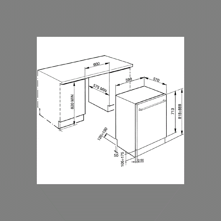 Smeg DI614PSS 14 Place Fully Integrated Dishwasher