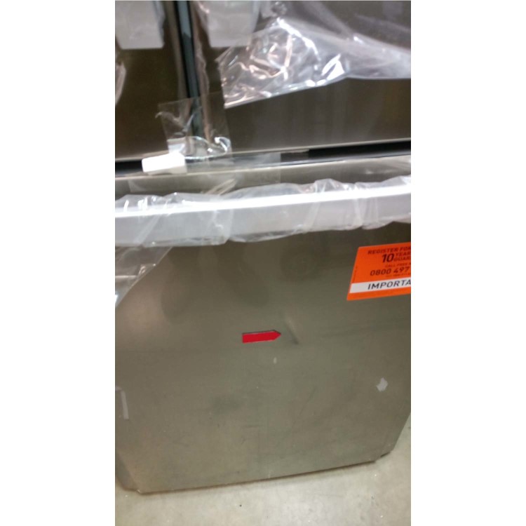 GRADE A3 - Hotpoint FFU3DX Day 1 Technology Frost Free 60/40 Freestanding Fridge Freezer With French-style Doors - Stainless Steel